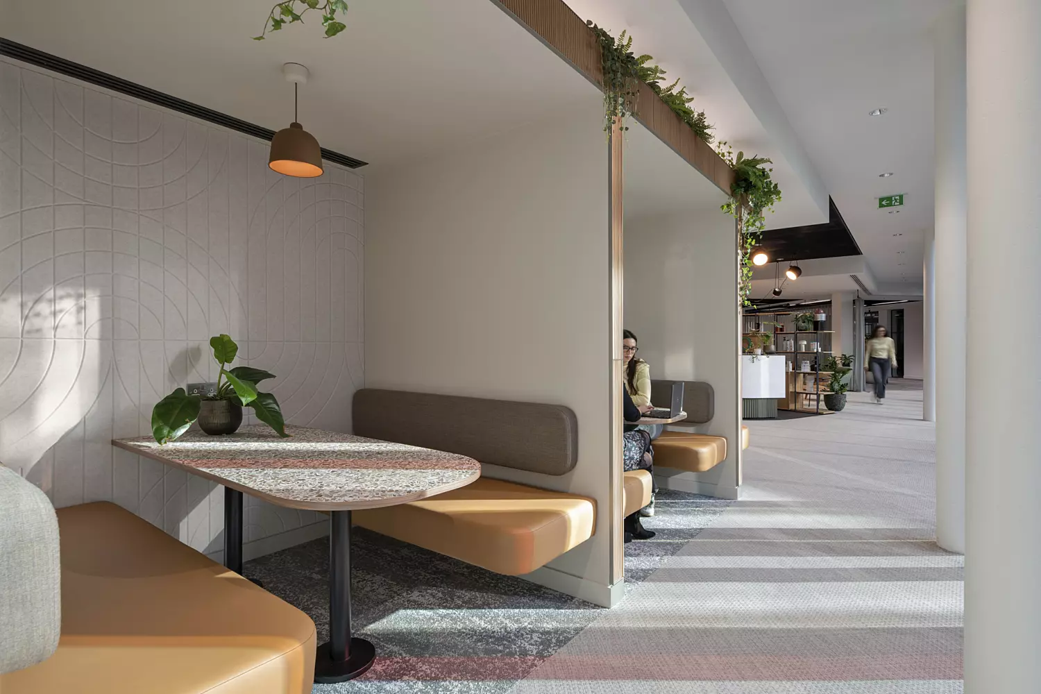 Meeting booths for quiet work or informal meetings