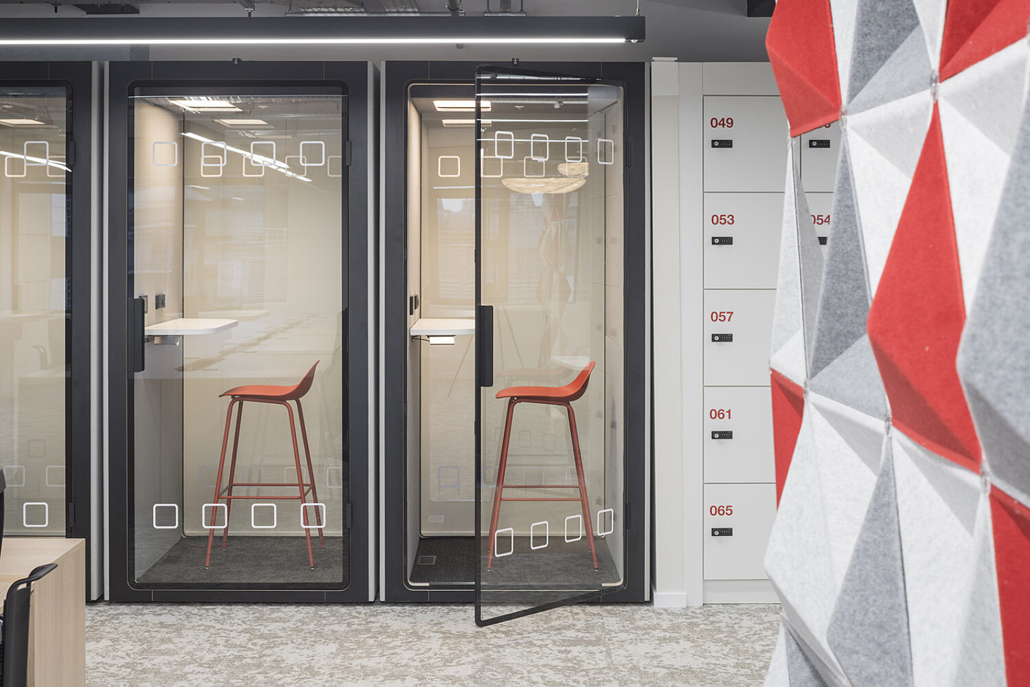phone booths and acoustic panels