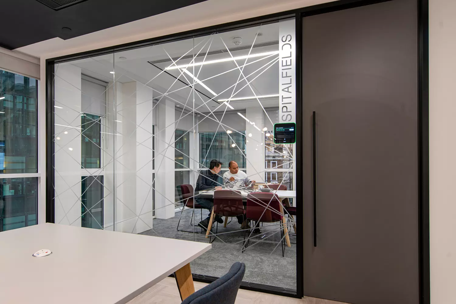 Electronically booked meeting rooms