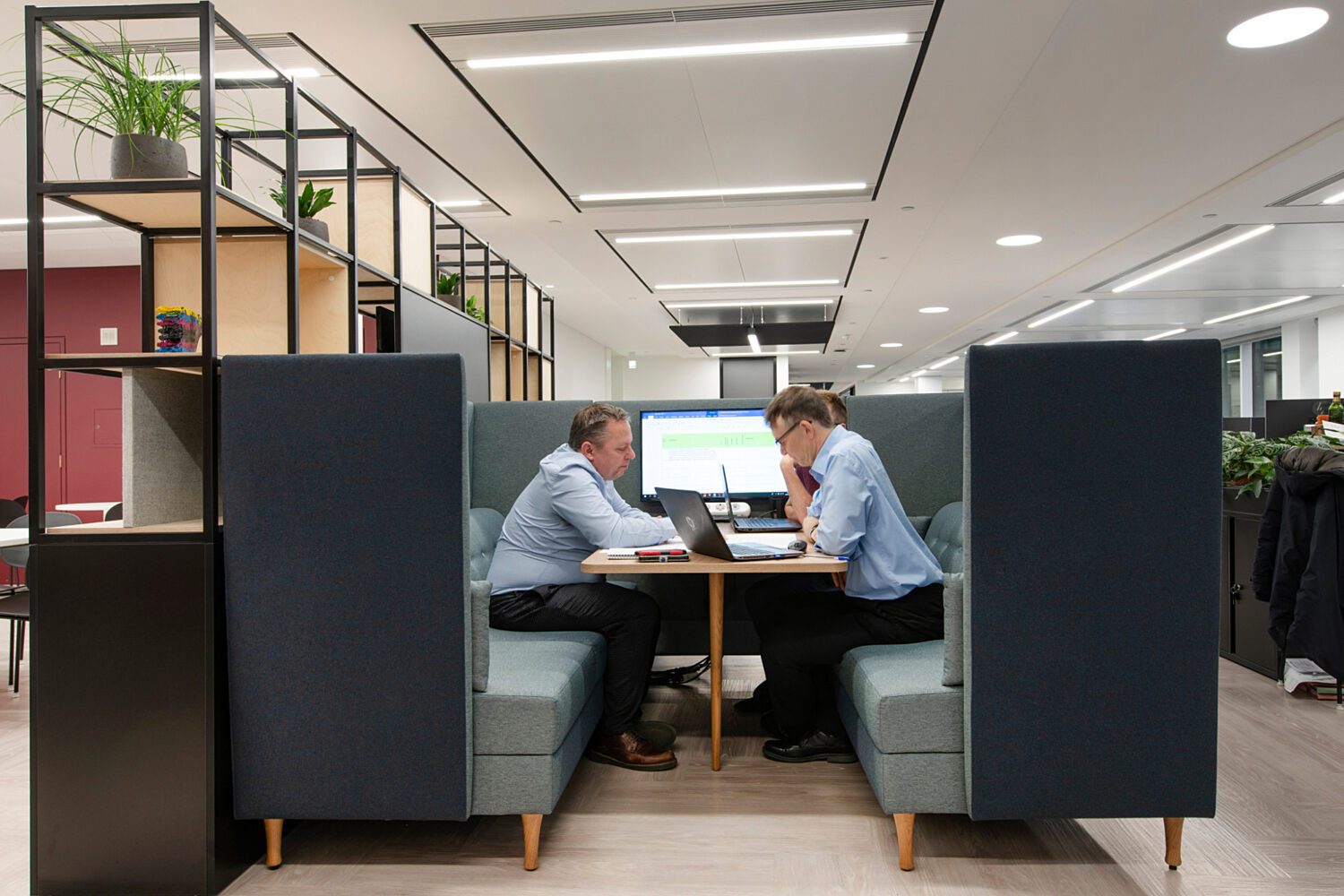 Collaboration booths in London office