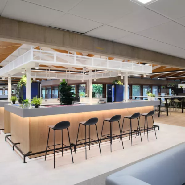 Bar area in Bristol office