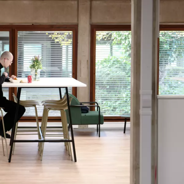 High chair seating gives office variety