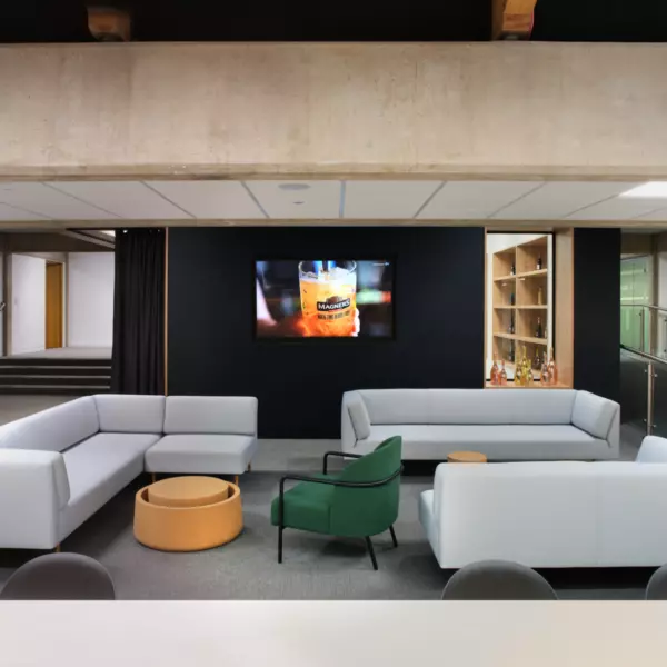 Sofa seating at C Cs new office