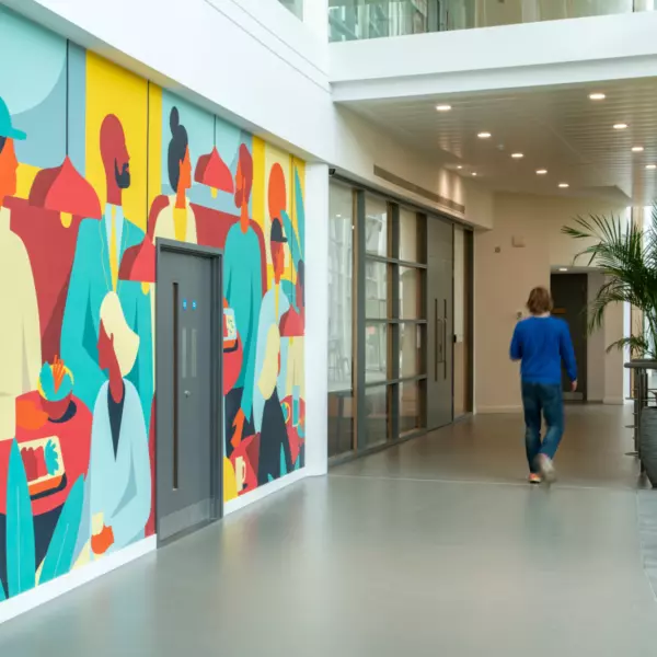A mural inspired by Campus brand identity