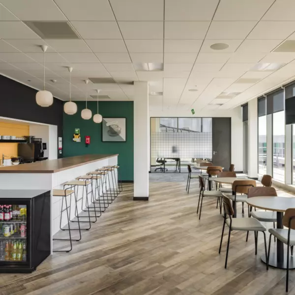 Teapoint and cafe style seating with balcony at Causeway