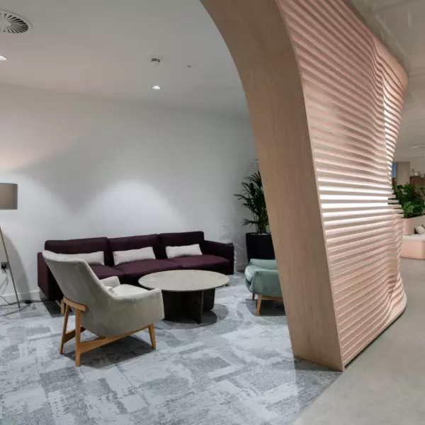 Secluded informal meeting room in London office