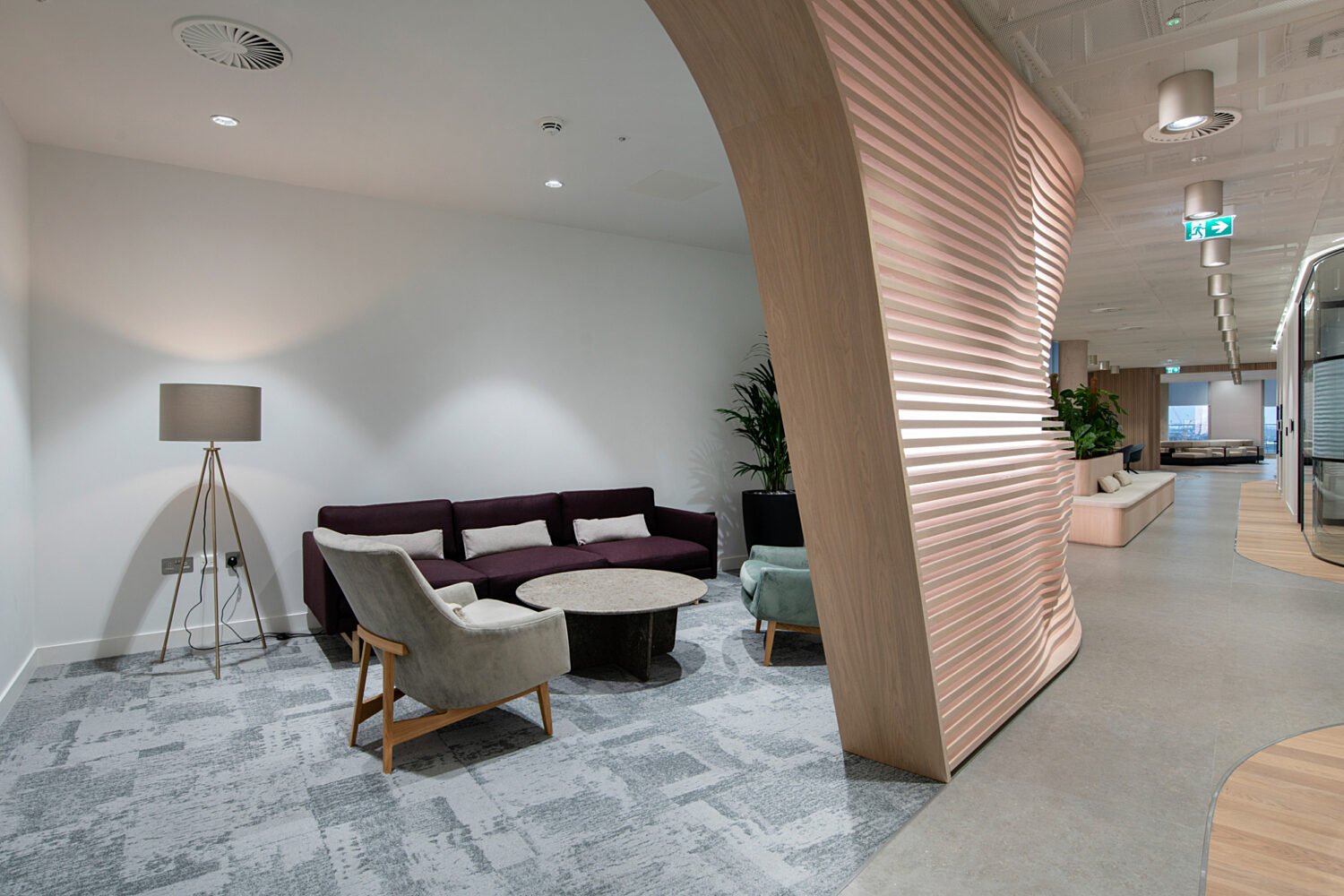Secluded informal meeting room in London office