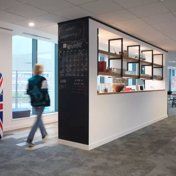Unique design features in this unique office space