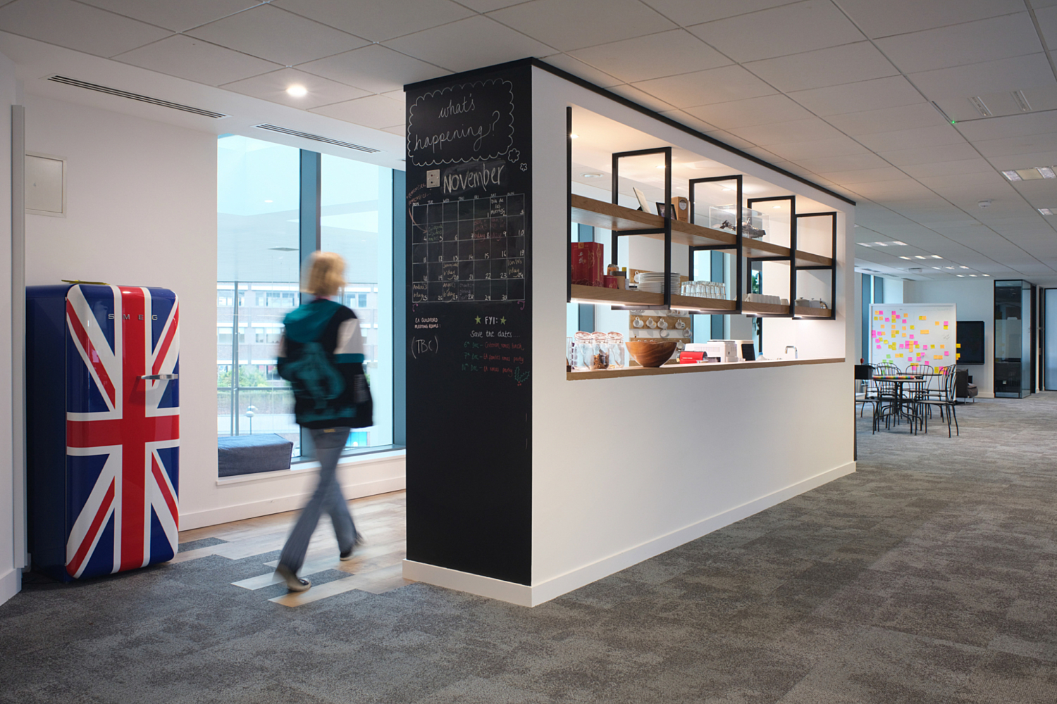 Unique design features in this unique office space