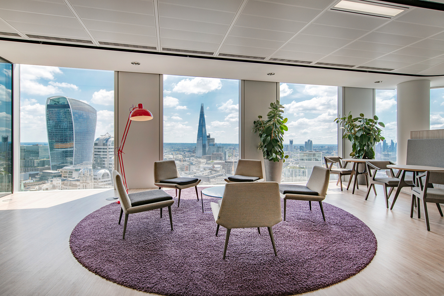 Communal space looking over the shard