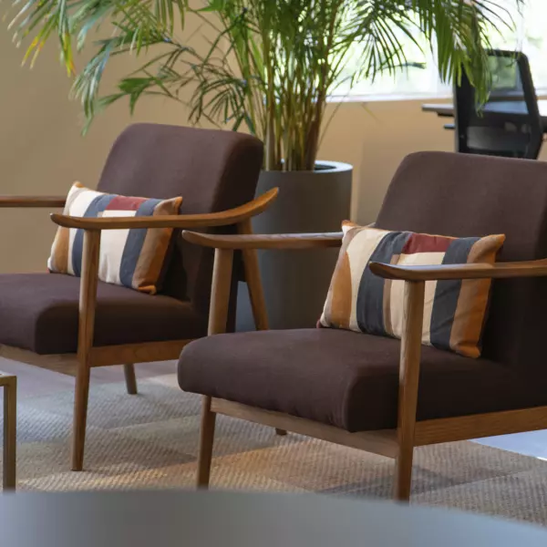 Burgundy art deco chairs