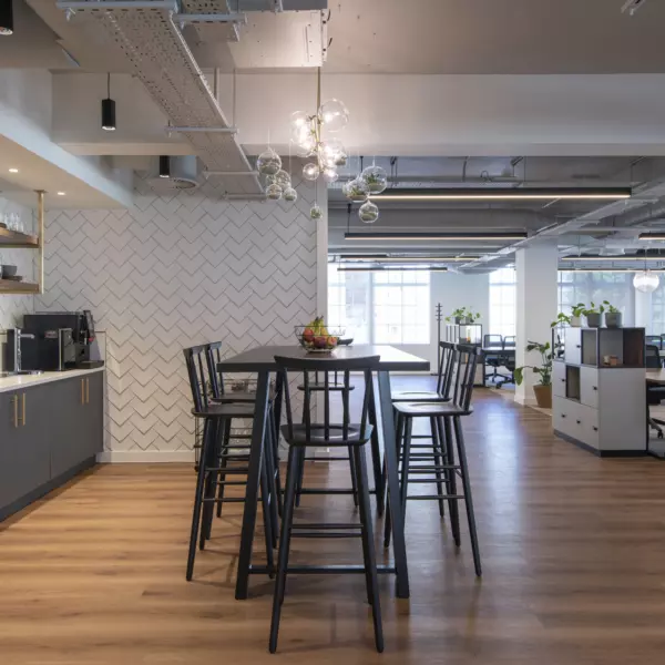 Open place office space with teapoint