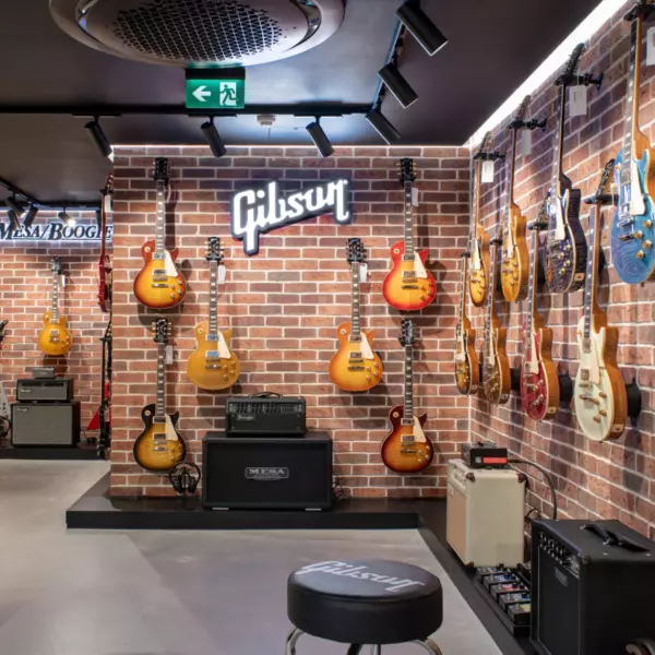 Gibson guitars showroom in Soho