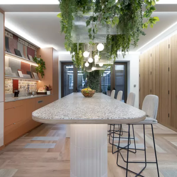 Interface office design break out space kitchen