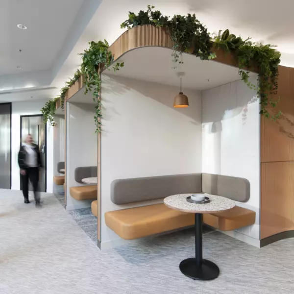 Meeting booths for quiet work or informal meetings