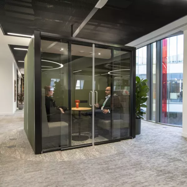 Sound proofed booths at Kao