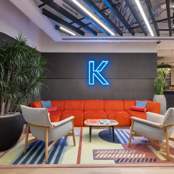 Comfortable reception space at Kobalt