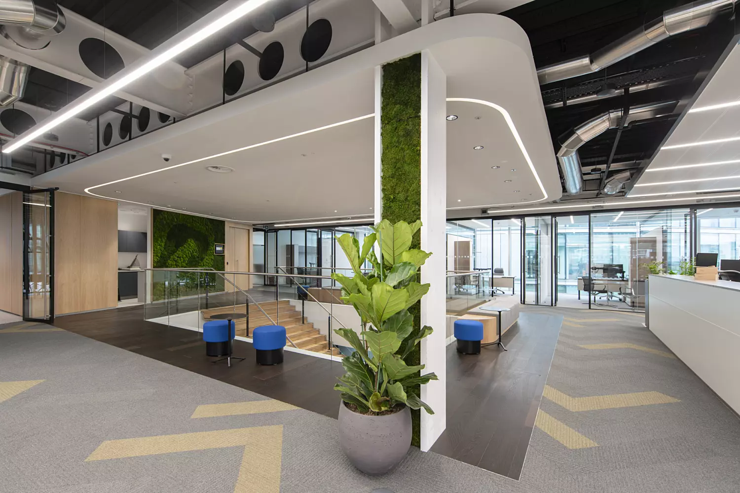 Biophilia intertwined with modern interior design