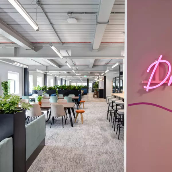 Pastel tones in New Looks new office