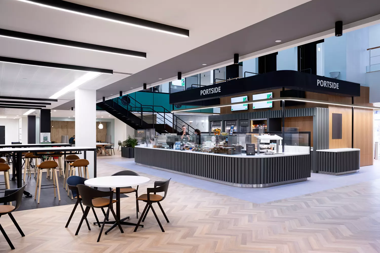 A cafe space in Quilters office