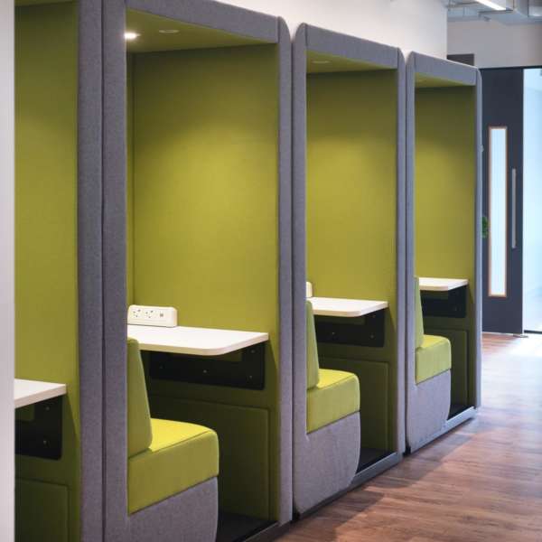 SAGE Publishing privacy booths in office fit out