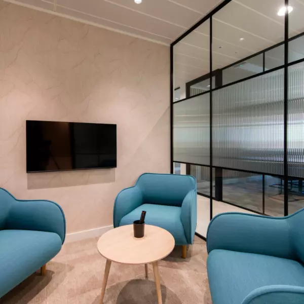 Lounge seating in meeting room at Topland