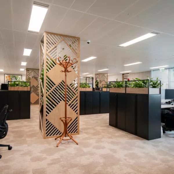 Topland branding subtly embedded into the timber column surrounds