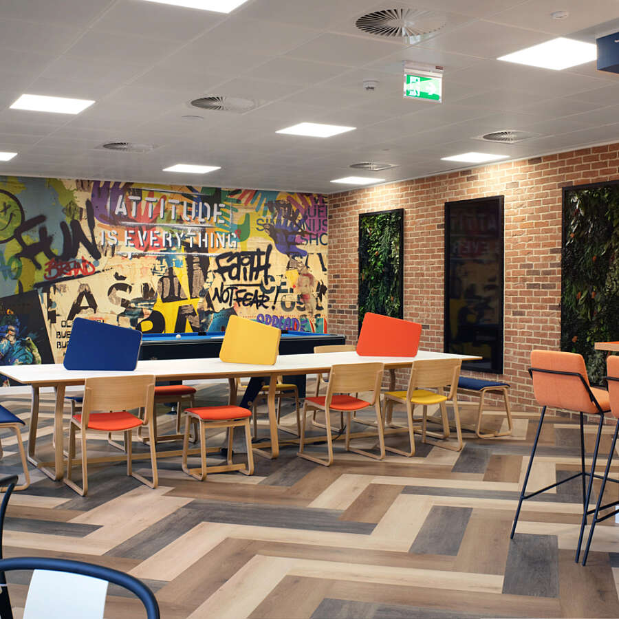 Colourful office space for Vibrant Foods