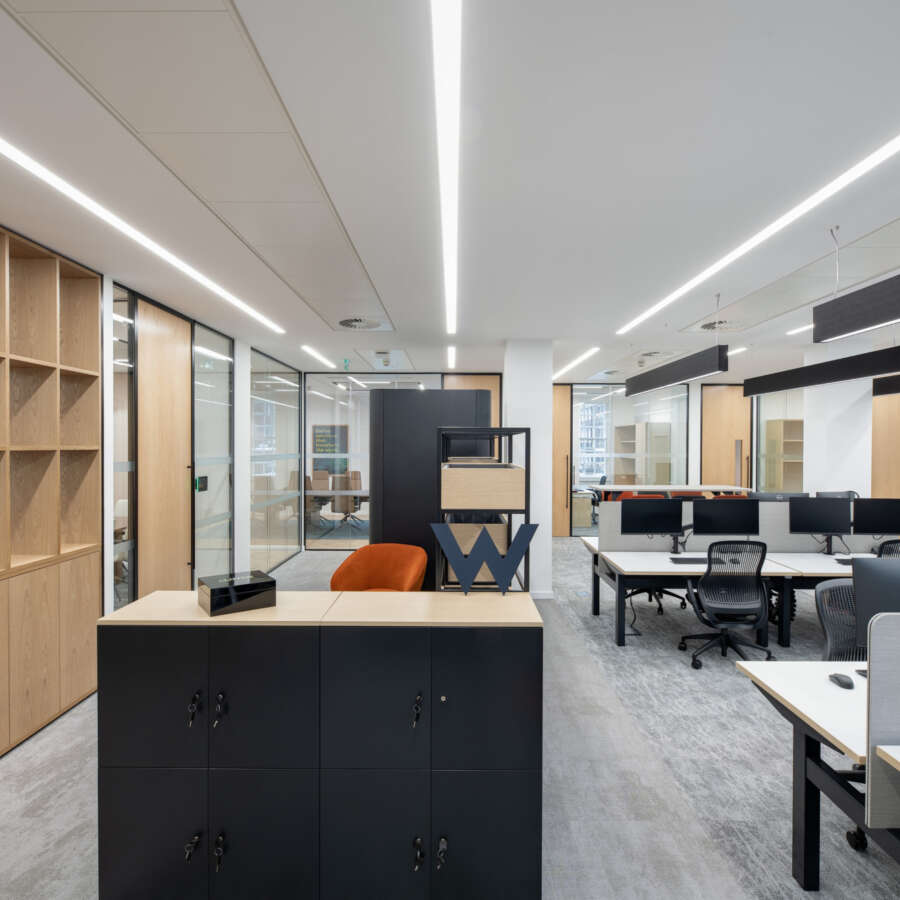 Desk space at Wood Groups new Mayfair office