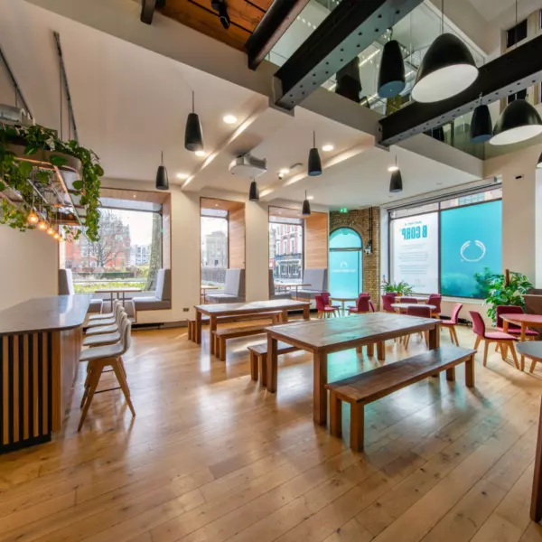 Cafe space at the body shop