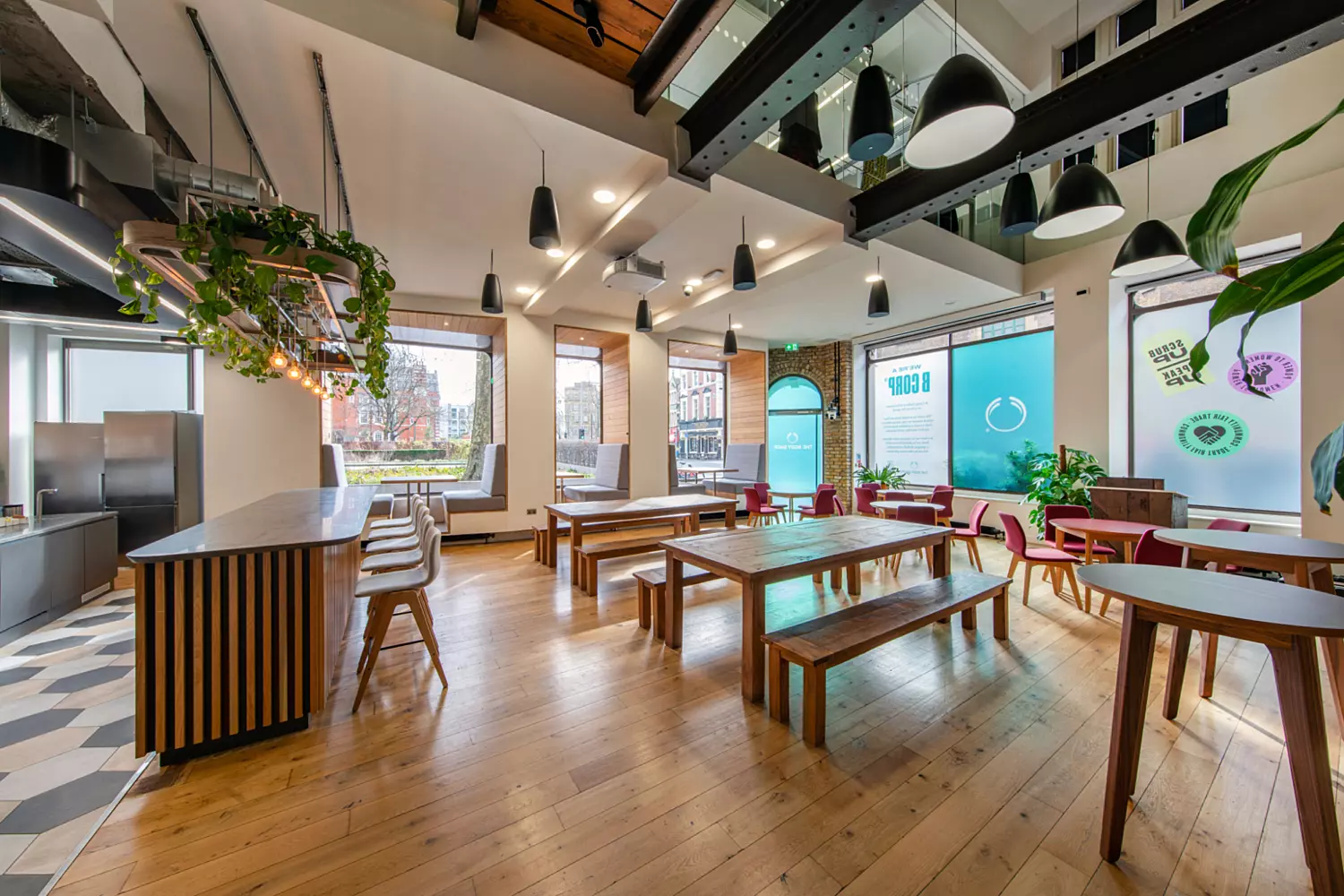 Cafe space at the body shop