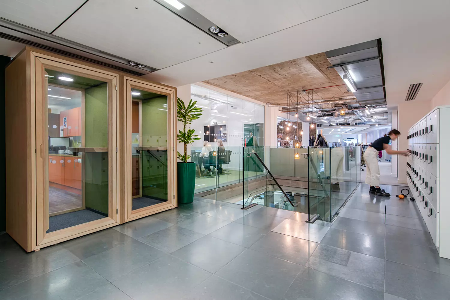 The Body Shop foyer and private quiet work areas