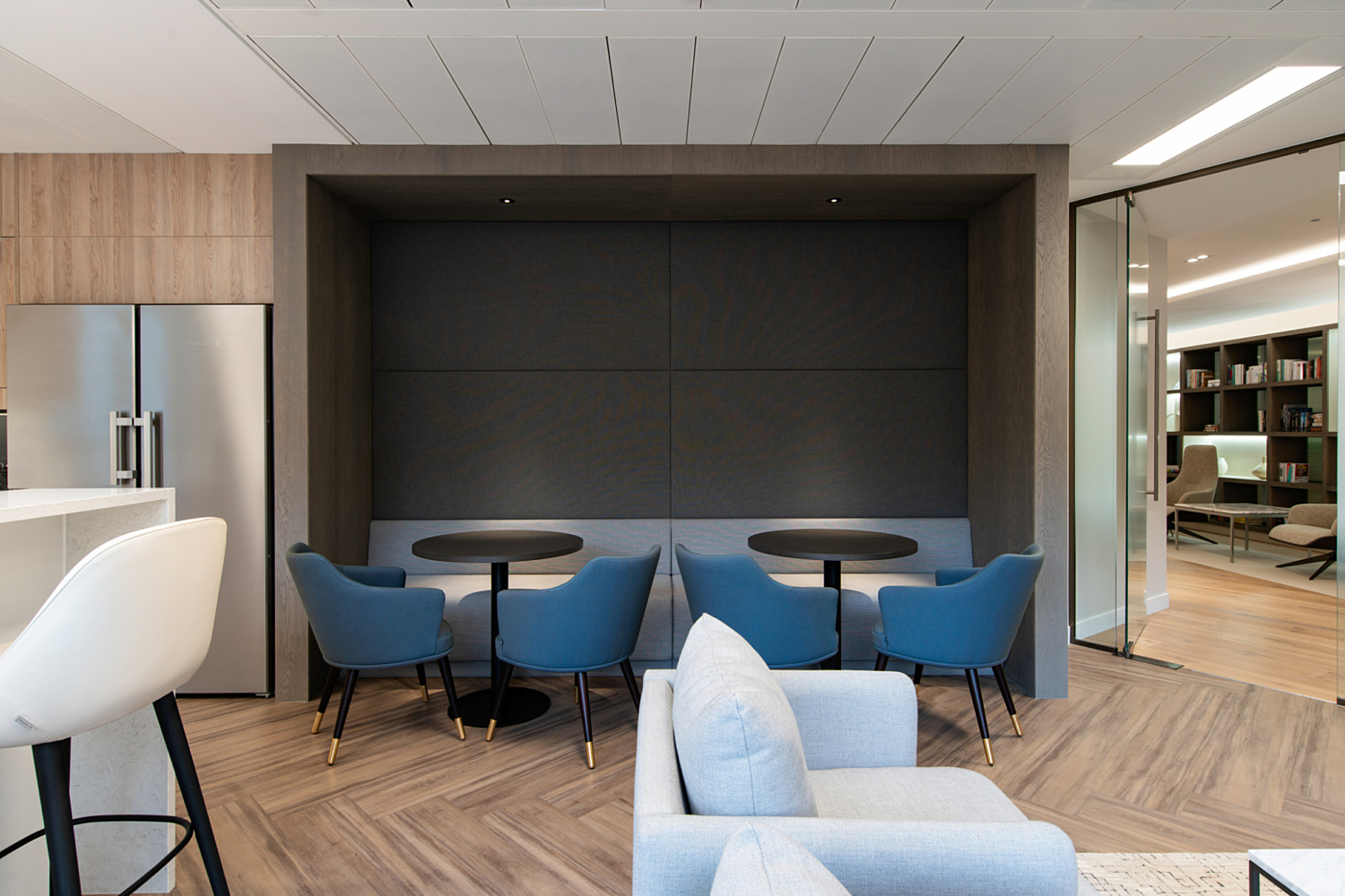 Dodge & Cox cafe style seating