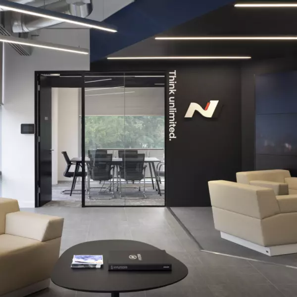 Client space with a large screen