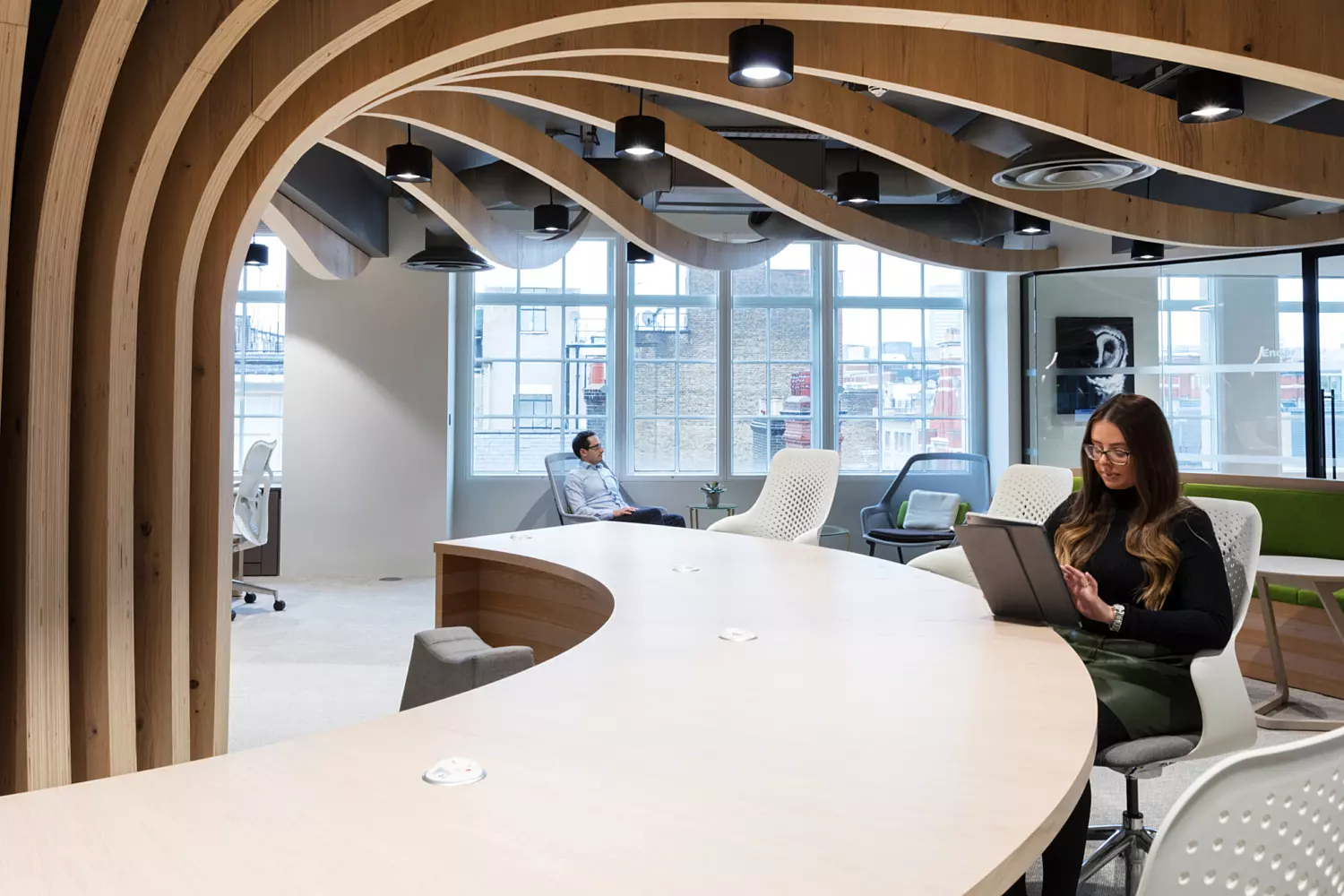 Unique curved joinery at Kent House