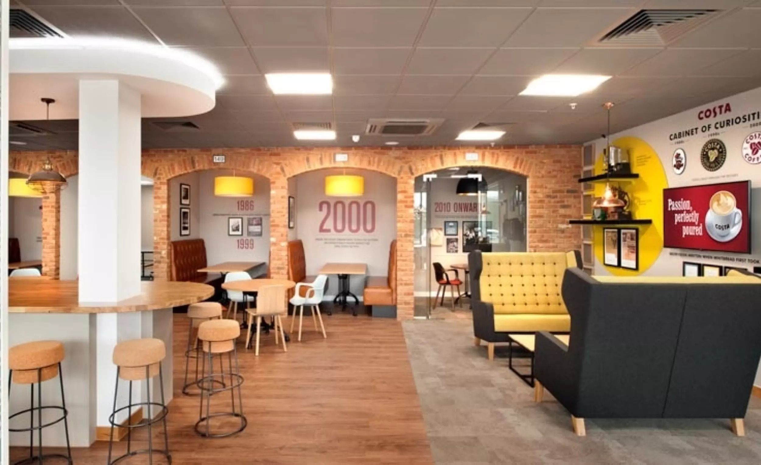 Costa's coffee shop inspired office design in Basildon