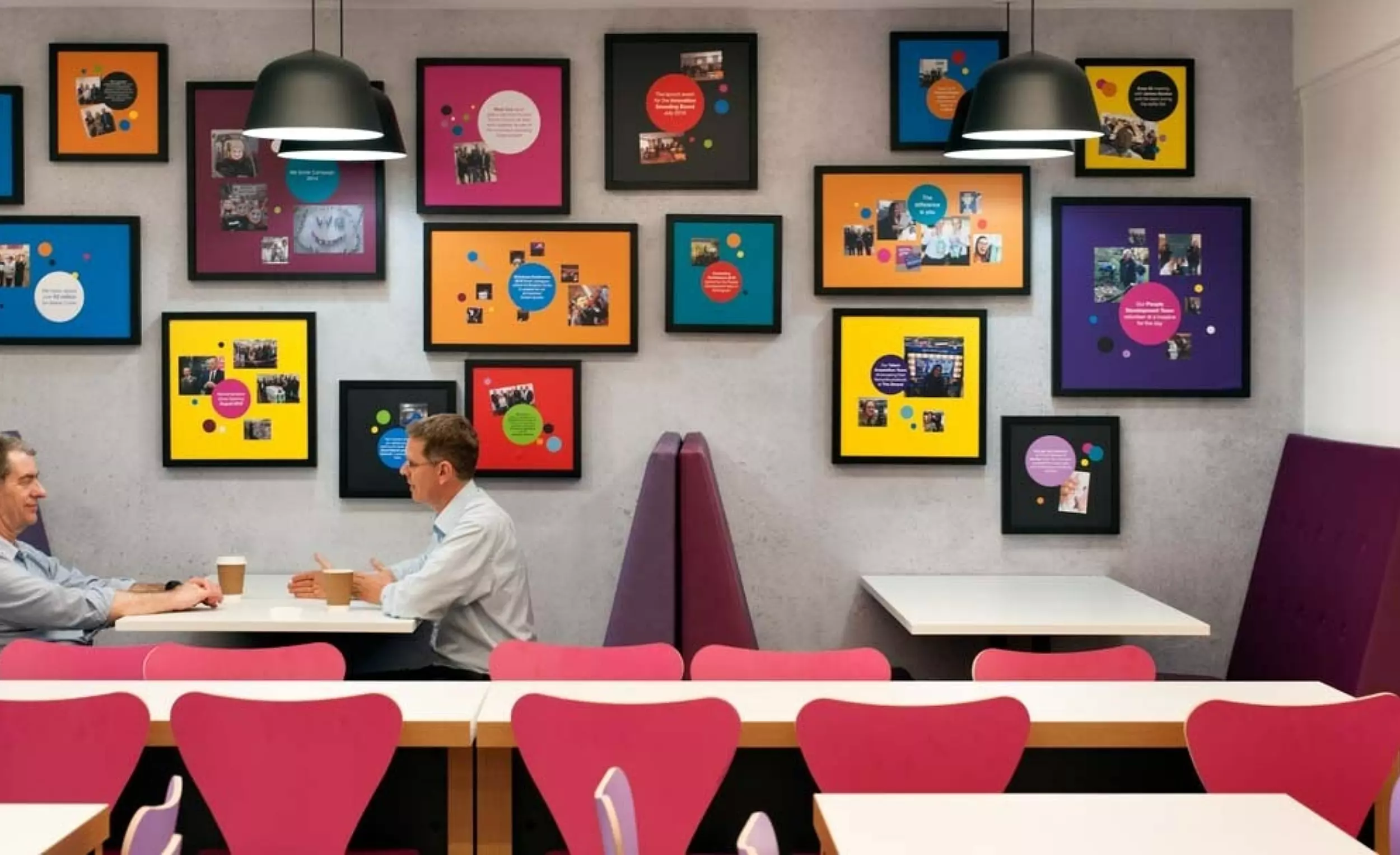 Trendy wall art at Superdrug's Croydon office