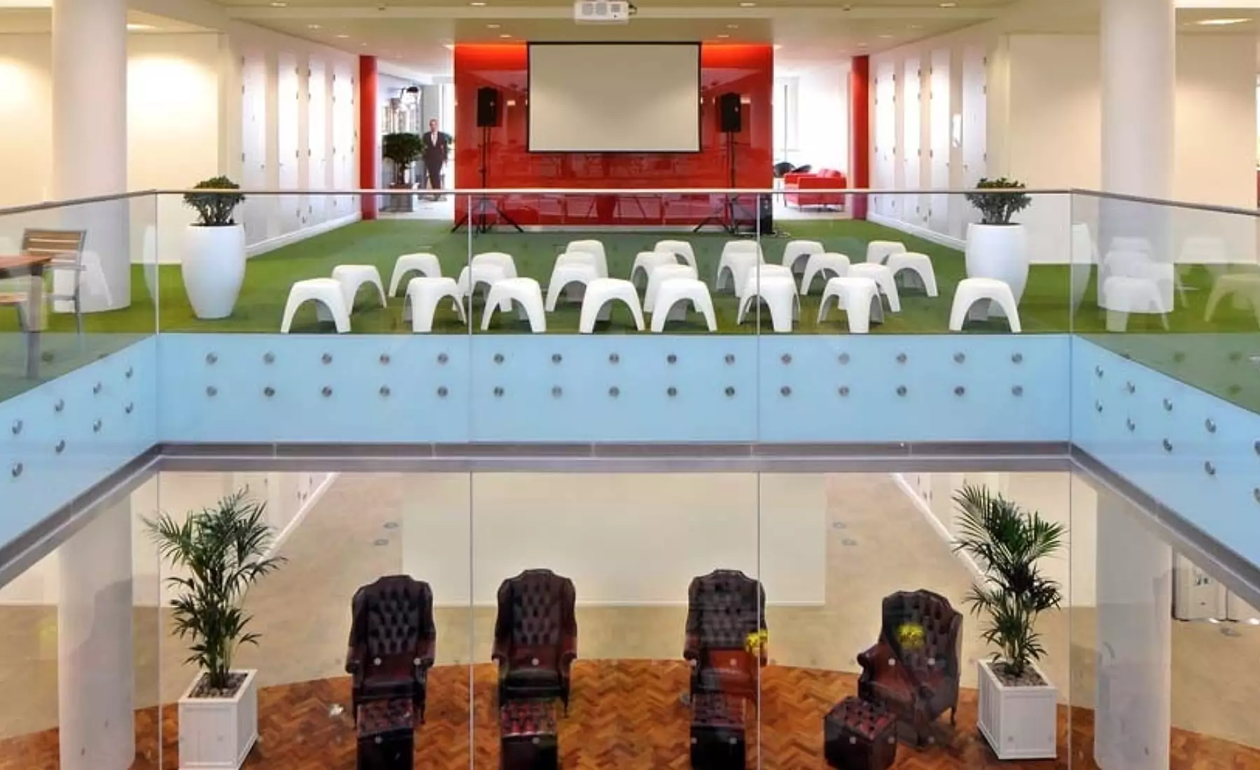 Open plan office design's communal space