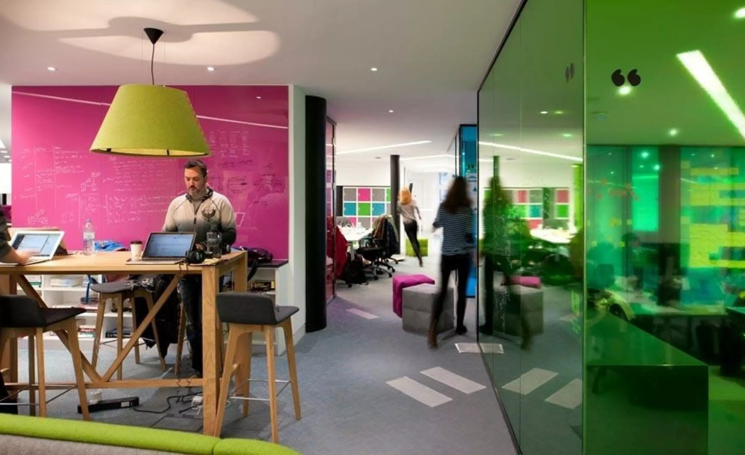 Hot desking at Thoughtworks' trendy office