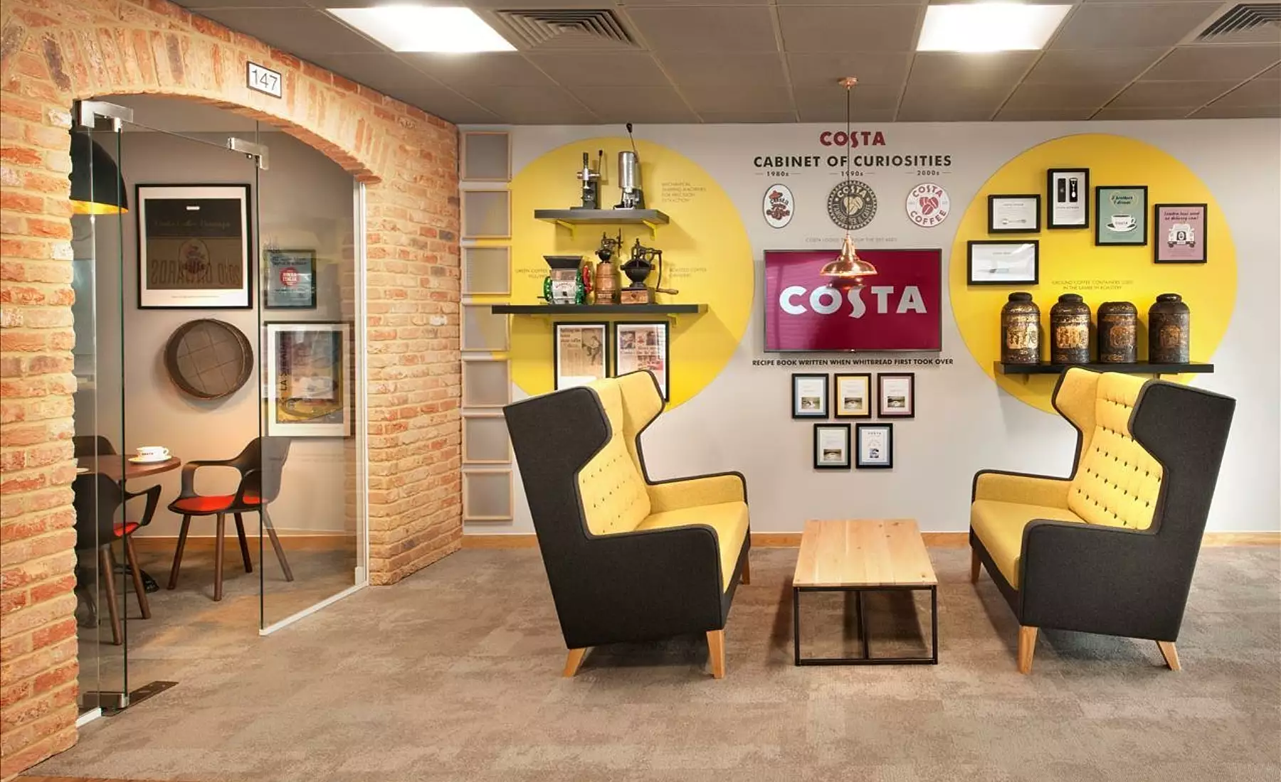 Coffee shop inspired breakout space for Costa, Basildon