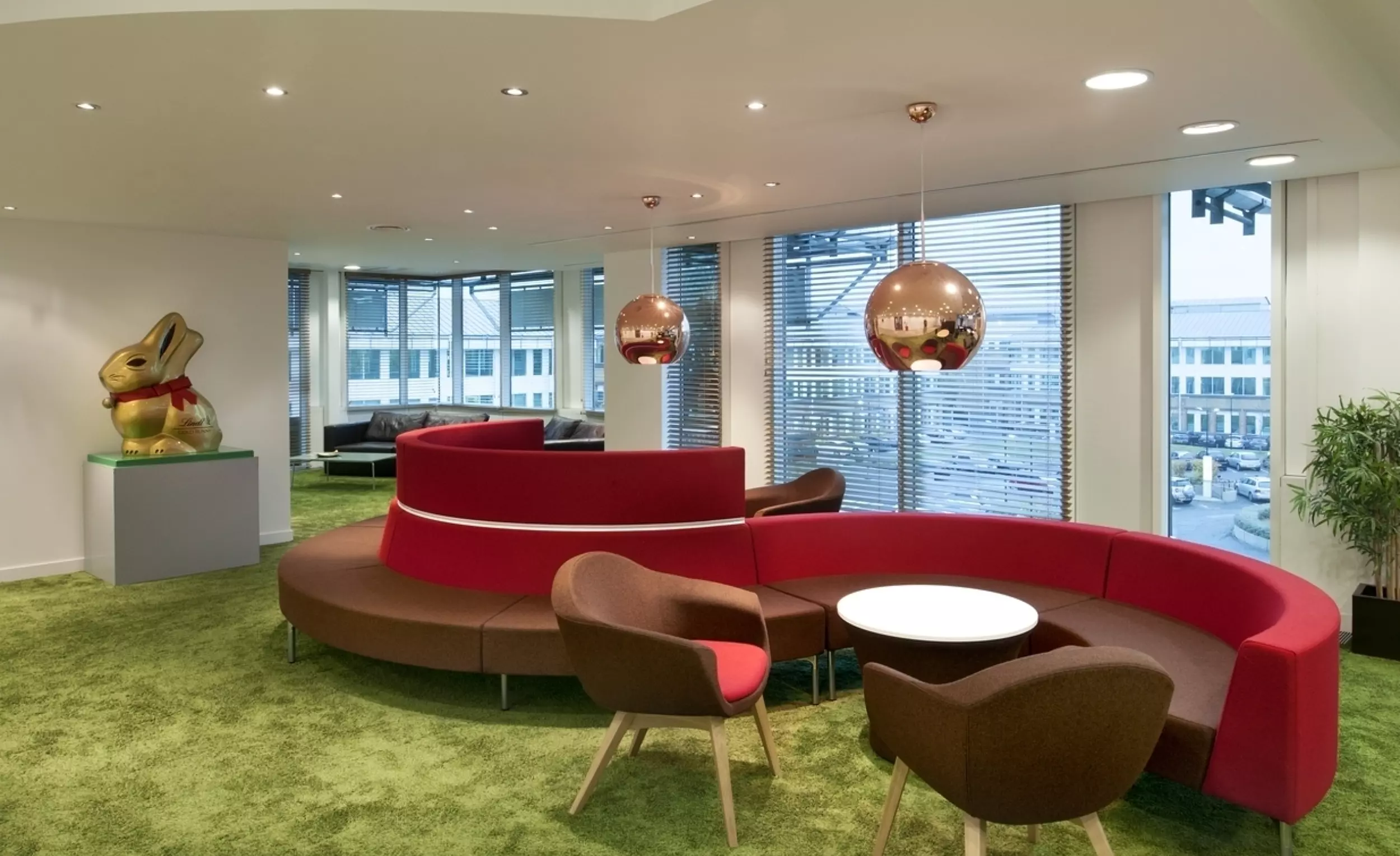 Trendy office seating area