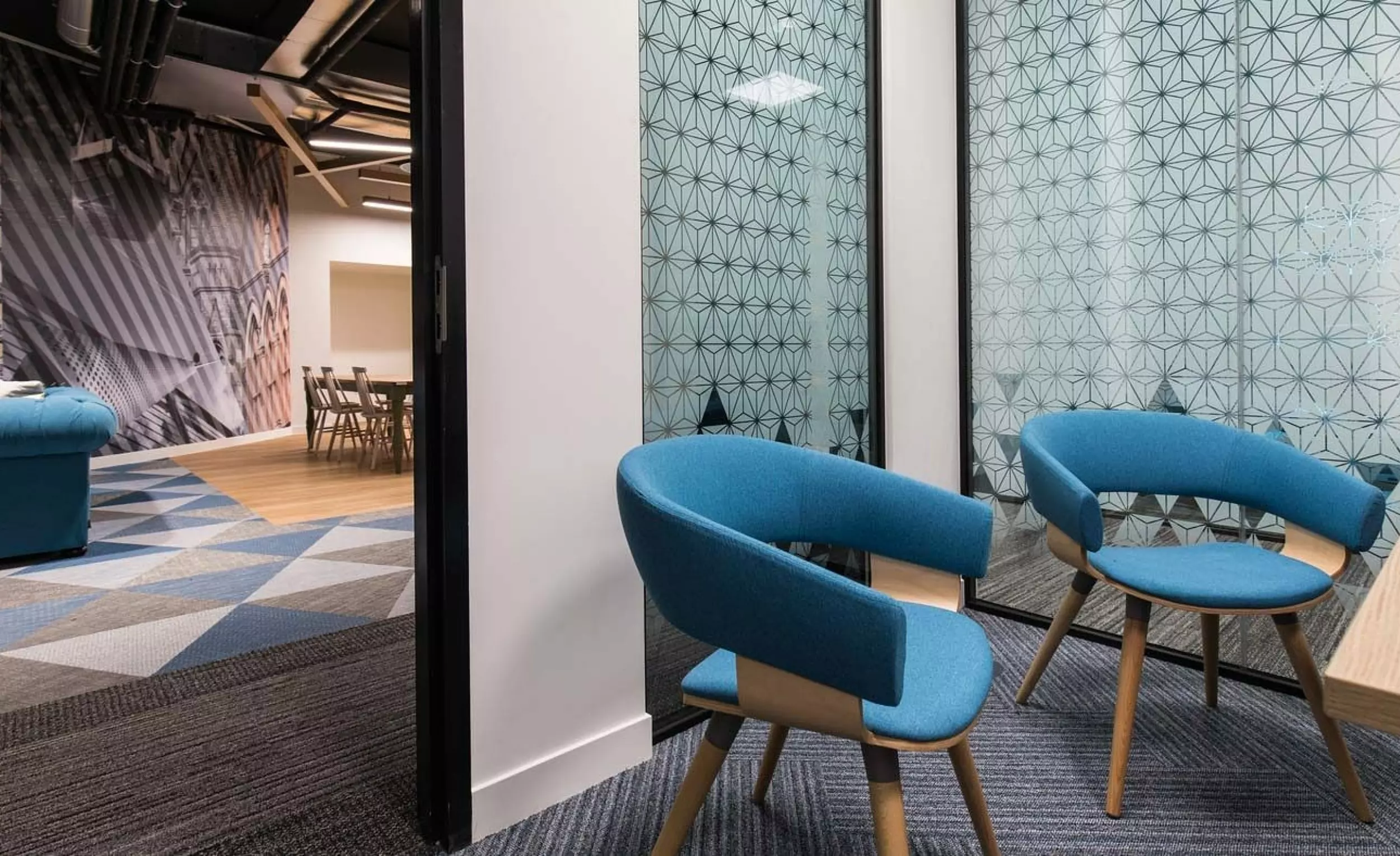 Office breakout space delivered by Morgan Lovell