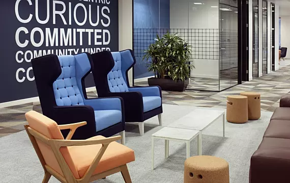 Morgan Lovell's office design for digital transformation at Riverbed