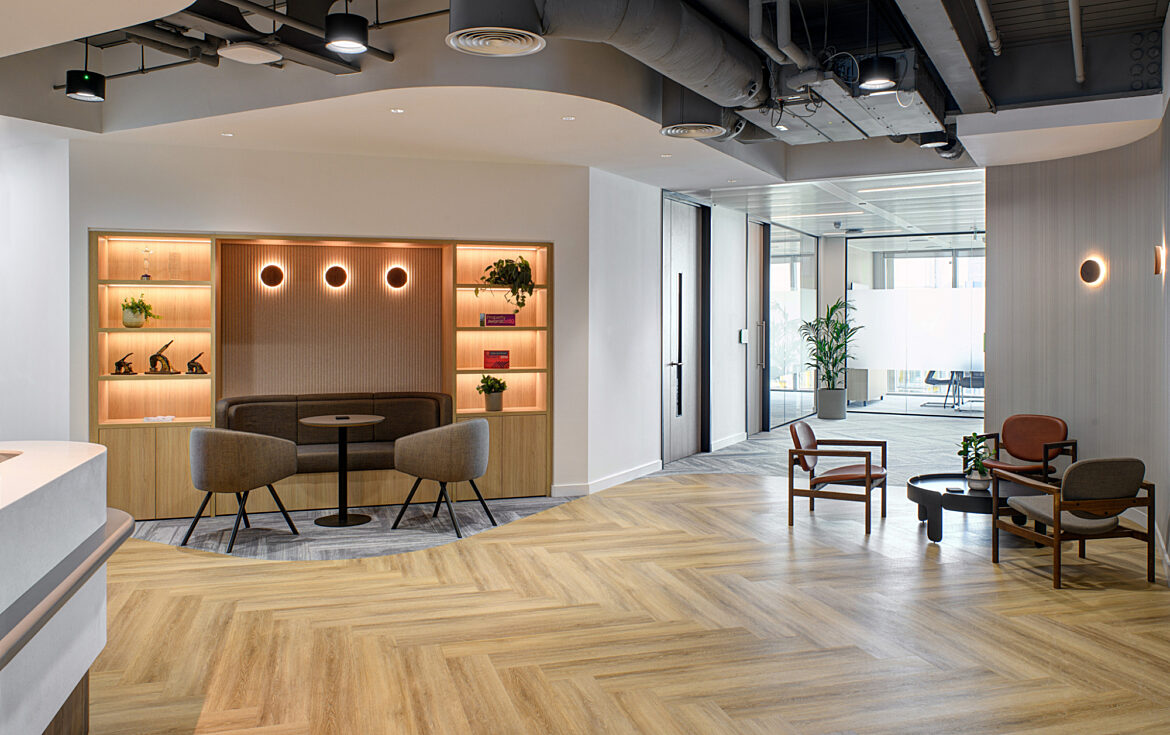 Reception space in a London office