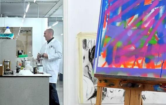 Modern art studio with creative space