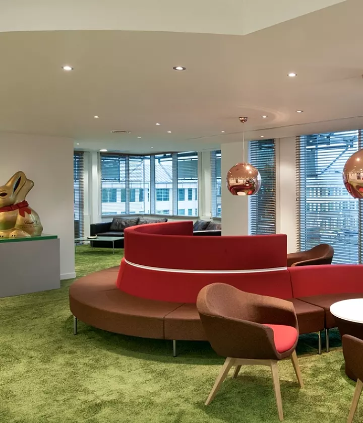 Trendy office seating area