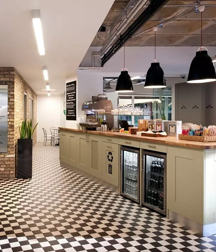 Office cafe with a great coffee machine