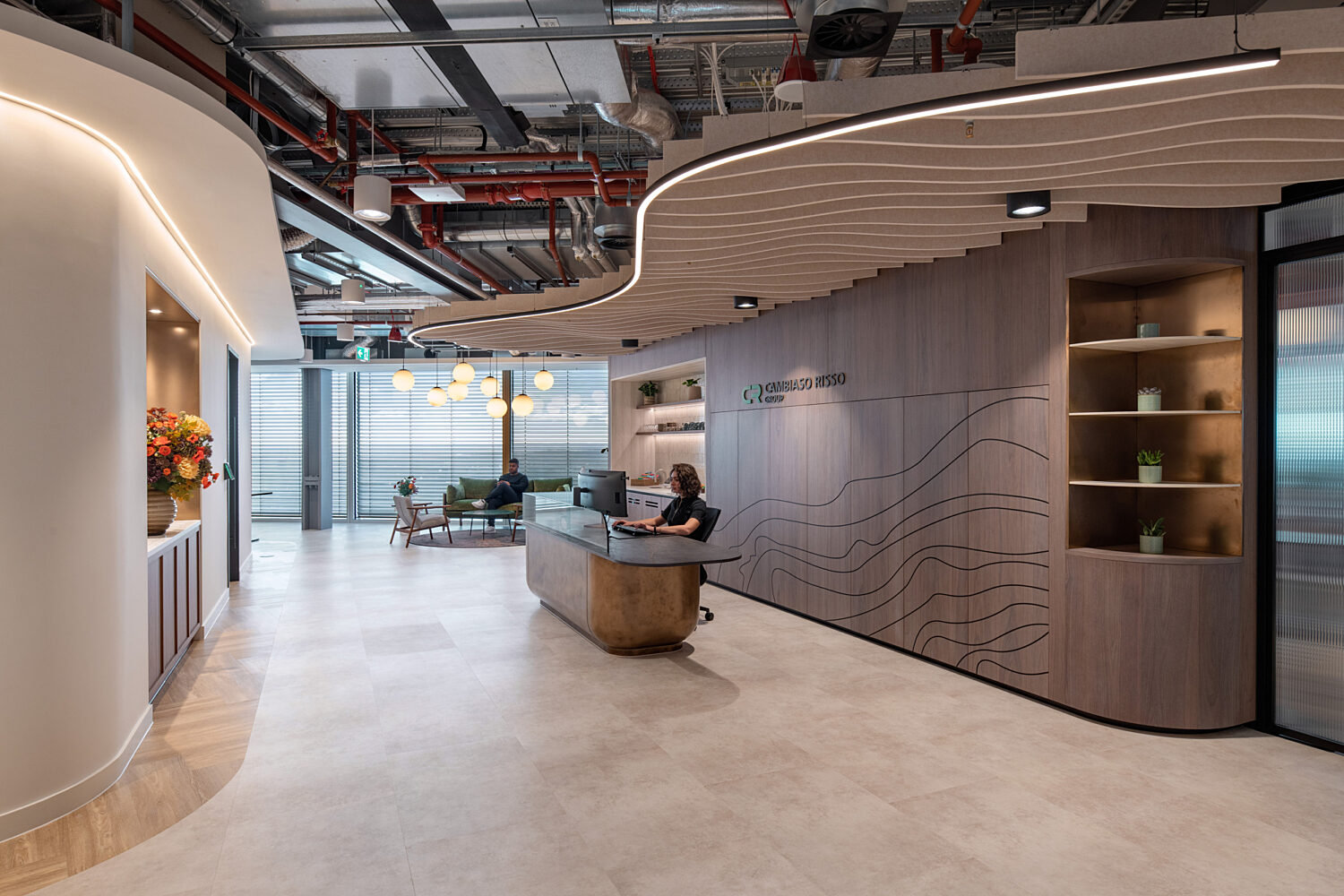 Reception area at CR International