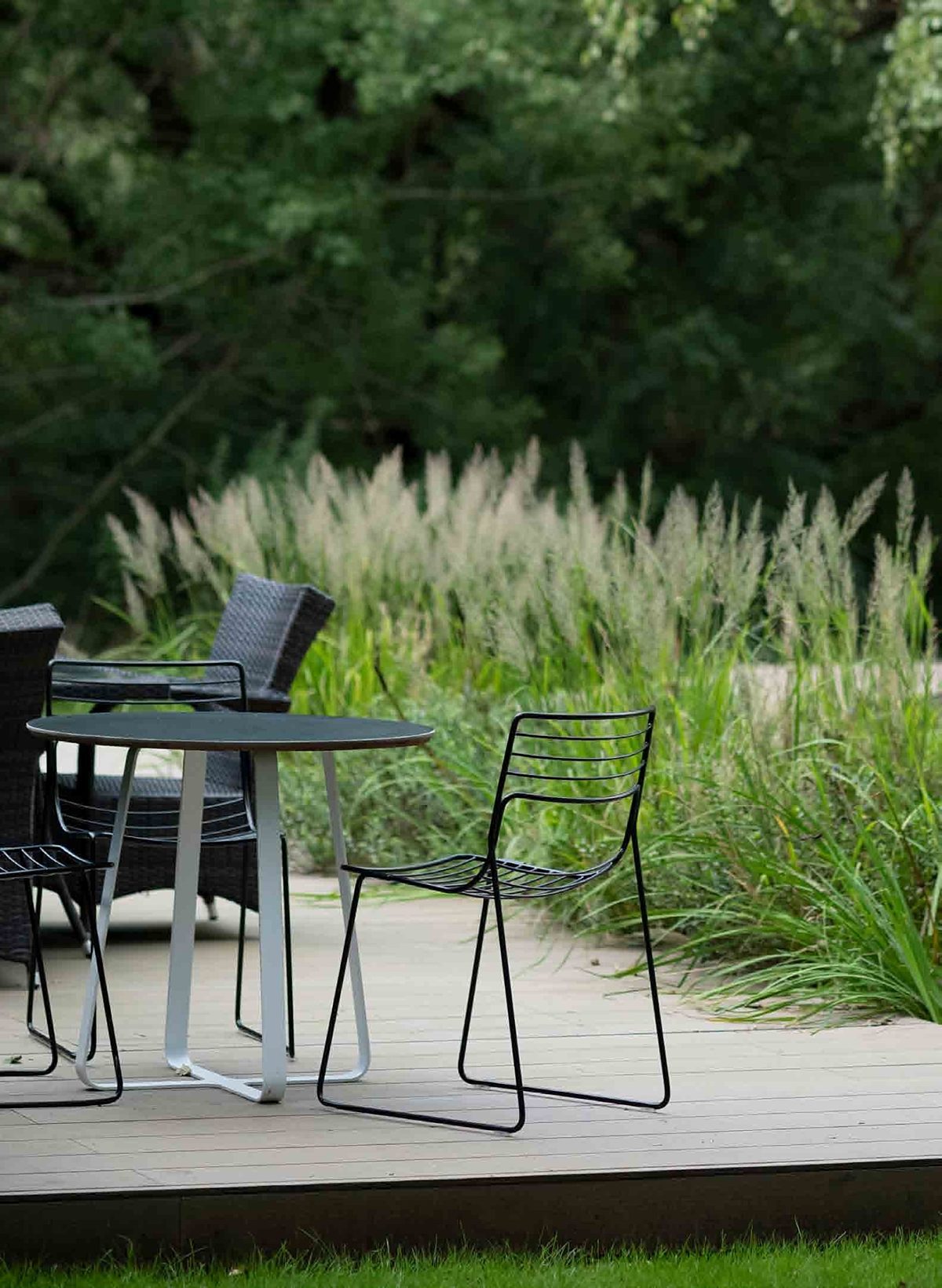 Table and chairs in outdoor office