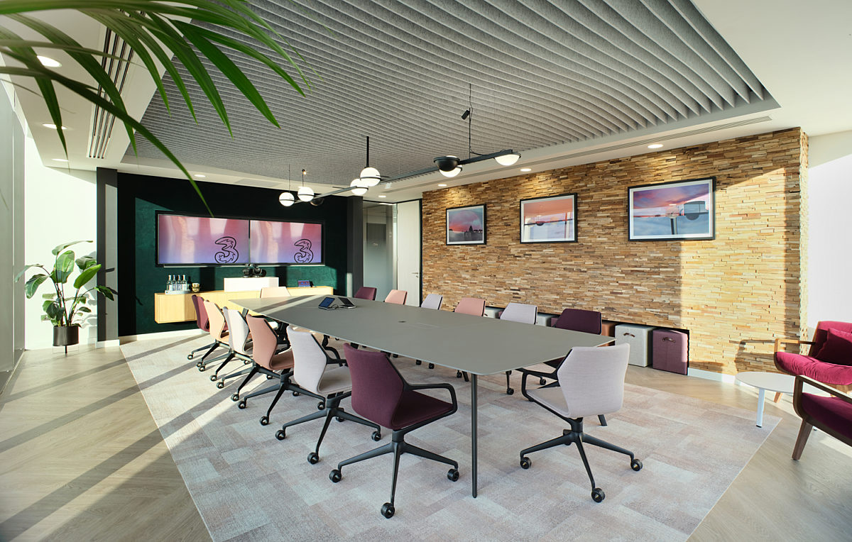 Sustainable materials in stylish boardroom